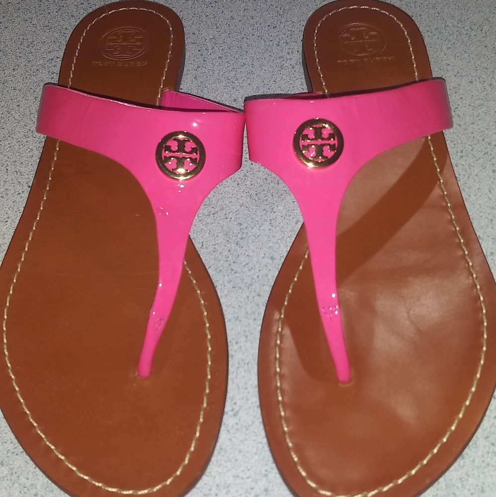 Auth. Tory Burch Pink Sandals